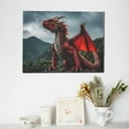thumbnail image 6 of Gukieu Majestic Red Dragon Print Horizontal Canvas Decorative Painting 12x16 Inch Shrinkage Resistant Frame Hanging Home Wall Art Decor, 6 of 6
