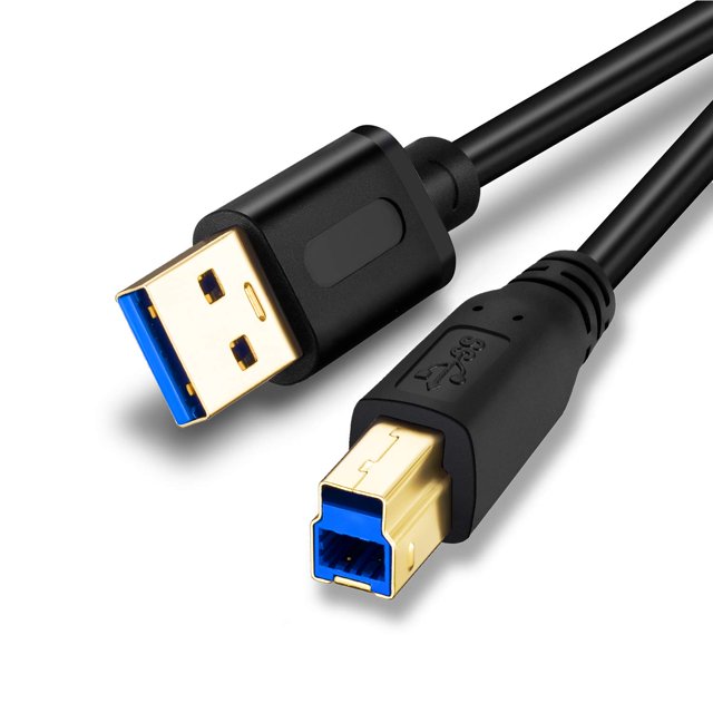 Jelly Tang Cable USB 3.0 A macho a B macho Cable Superspeed USB 3.0 A-B/A macho a B macho de 20 pies - para escáneres, impresoras, controladores duros externos de escritorio y más (20 pies/6 m)
