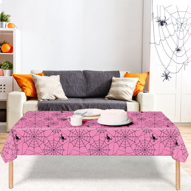 Mantel de Telaraña de Halloween, Mantel Desechable para Fiestas, Mantel Decorativo para Fiestas