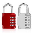 thumbnail image 1 of ZHEGE Combination Padlock 2 Pack, 4 Digit Lock for School Gym Locker, Outdoor Waterproof Combo Lock (Silver & Red), 1 of 4