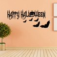 thumbnail image 3 of Pegatina de pared de Halloween, calcomanía de arte 3D con letras de murciélago de calabaza para ventana, decoración de pared, bricolaje para habitación, 3 of 3