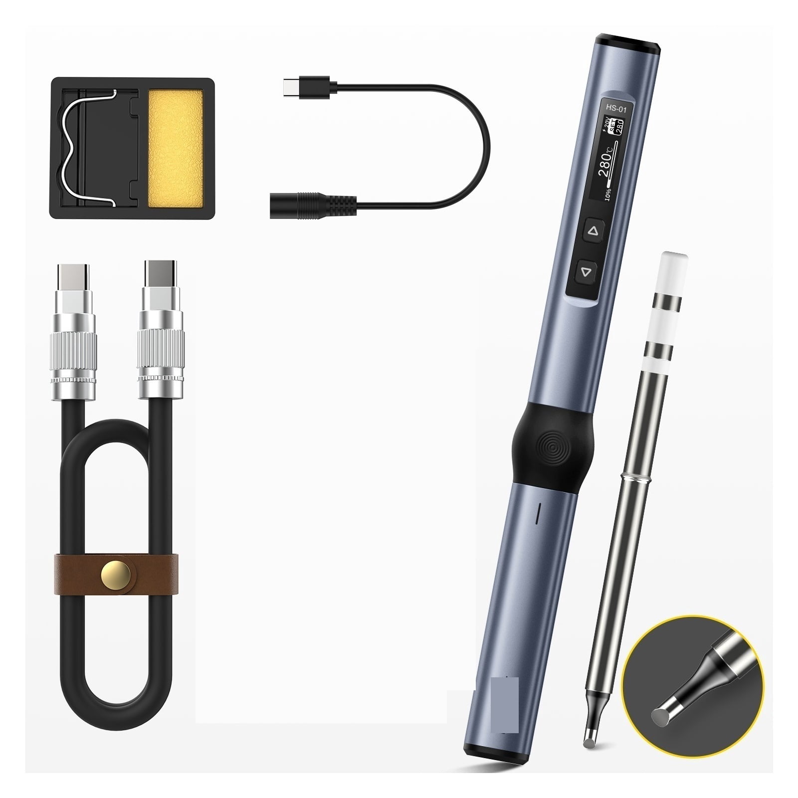 Smart Soldering Station,Electric Soldering Iron,Adjustable Constant Temperature Fast Heat Solder Iron Kit ,Portable
