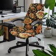 thumbnail image 2 of POLERO Washable All-in-One Office Computer Chair Covers, Flowers Elastic Cloth Soft Office Chair Cover for Gaming Home Office, 2 of 7