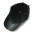 thumbnail image 6 of AkoaDa Mens Adjustable Size Baseball Cap Hat PU Leather 3 Colors Sport Hat Baseball Cap(Black), 6 of 9