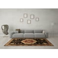 thumbnail image 3 of Ahgly Company Indoor Round Persian Brown Traditional Area Rugs, 4' Round, 3 of 4