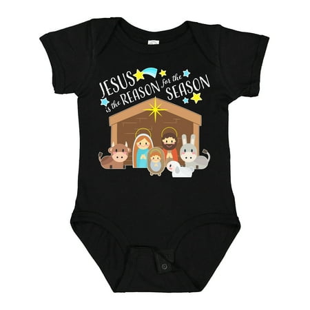 

Inktastic Jesus is the Reason for the Season Christmas Nativity Boys or Girls Baby Bodysuit
