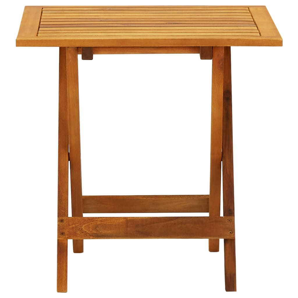 vidaXL Bistro Table Outdoor Side Table Folding Patio Table Solid Acacia Wood - image 3 of 17
