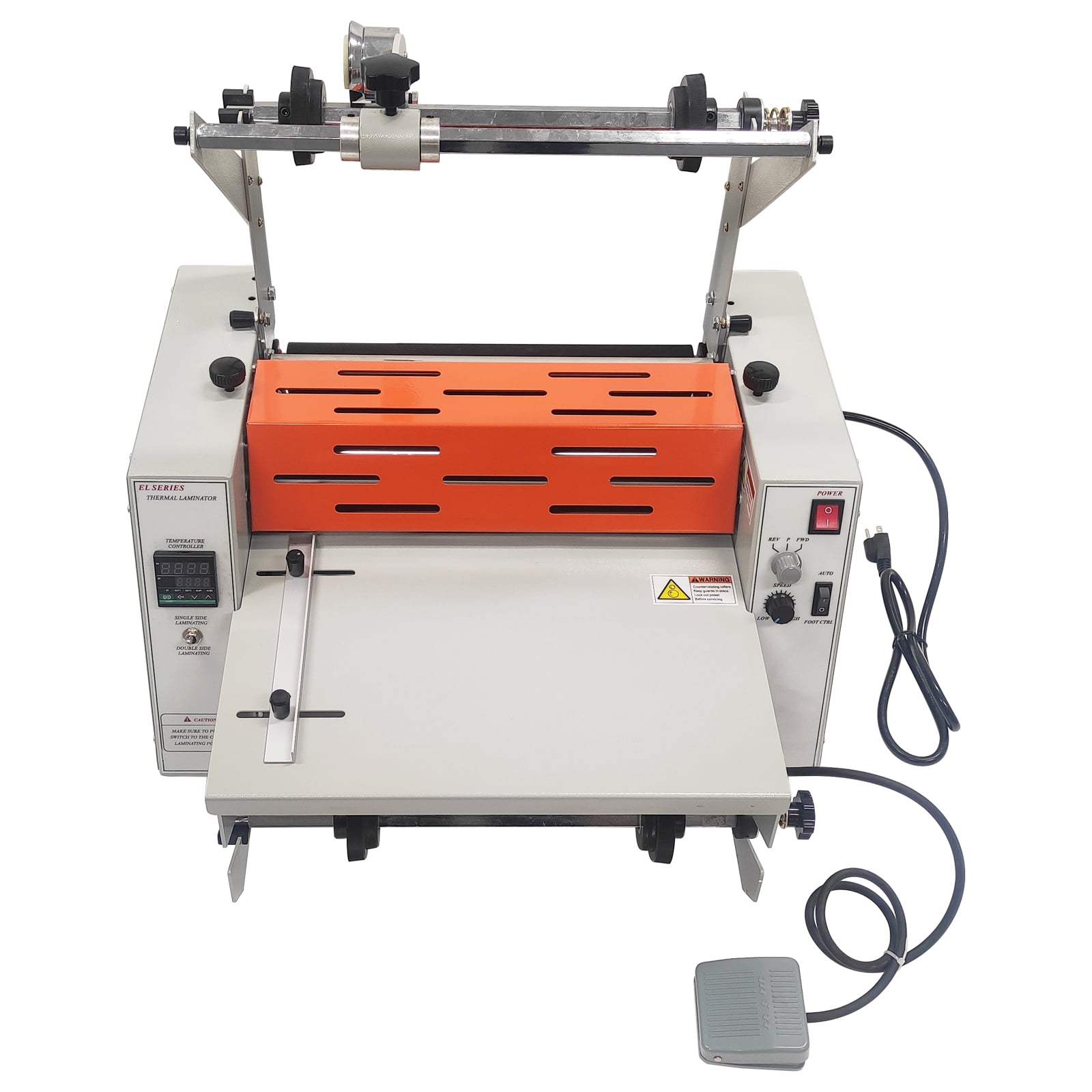 Steel Roller Thermal Laminator Hot Cold Roll Laminator 110V With Toothing Cutter