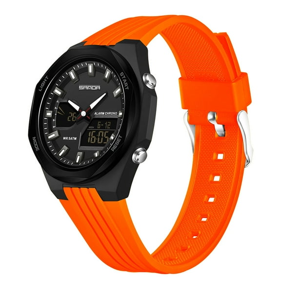 Digital Watch for Men, 4 Alarm with Snooze Multi-Function Sports Watch with Interval Timer, Backlight, Waterproof, for Students and Outdoor Use