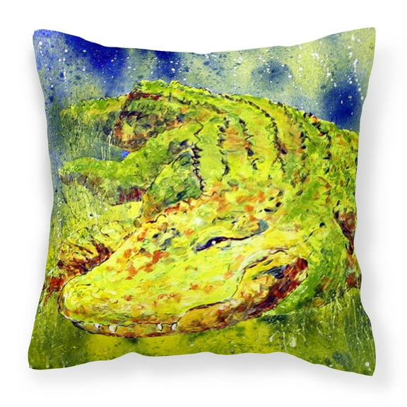 Carolines Treasures 8390PW1414 Alligator Fabric Decorative Pillow, 14Hx14W, multicolor