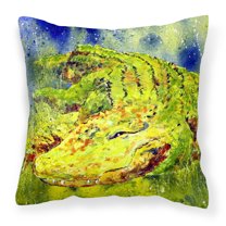 Carolines Treasures 8390PW1414 Alligator Fabric Decorative Pillow, 14Hx14W, multicolor