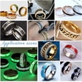 thumbnail image 6 of Stainless Steel Blank Finger Ring Grooved Finger Rings Round Blank Core Ring for Inlay Handmade Ring Wedding Promise Jewelry Making Gift, 6 of 9