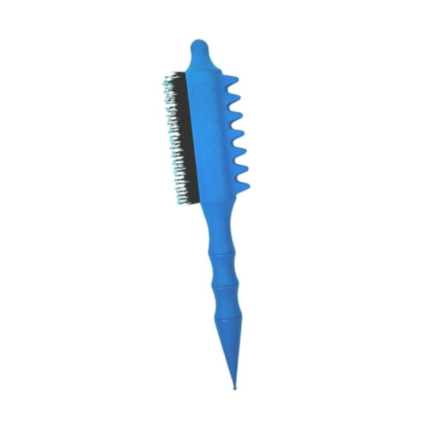 Cepillo para cardar el cabello de mujer, peine para cardar el cabello en peluquería, seccionarlo y cardarlo. Azul