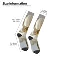 thumbnail image 2 of Fuzoiu Elegant Ivory Flower Print Adult Stockings,Crew Socks,Unisex Fashion Socks, Casual Sports Socks,Comfortable Crew Socks for Everyday Wear and Sports, 2 of 6