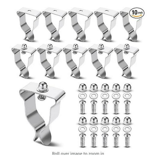 10 Pcs Clips à Ressort pour Couvercle de Fenêtre Robuste pour Kit d'Installation de Matériel pour Fenêtres de sous-Sol pour Usage Résidentiel et Commercial