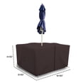 thumbnail image 6 of Covers & All Patio Square Table and Chair set cover with Umbrella Hole - Heavyduty 18 Oz. Waterproof Outdoor furniture cover with Air pockets & Drawstring (50" W X 50"D X 30"H, Coffee), 6 of 8