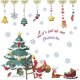 thumbnail image 3 of Etiqueta engomada de la decoración de la pared del hogar de la puerta de la ventana de cristal colgante del jingle del árbol de Navidad de Papá Noel de la historieta JFHHH pequeña, 3 of 5