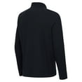 thumbnail image 3 of Men's Antigua Heather Black Alabama Crimson Tide Sync Quarter-Zip Waffle-Knit Tri-Blend Pullover, 3 of 3