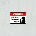 thumbnail image 4 of Classic Framed Plus Warning! Girls Drinking Again Wall or Door Sign | Novelty Funny Warning Signs - Large, 4 of 8