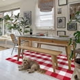 thumbnail image 7 of iOhouze Buffalo Plaid Rug 3x5 White and Red Christmas Doormats Cotton Washable Outdoor Rugs Checkered Rug Front Door Mat Patio Rugs for Front Porch Entryway, 7 of 7