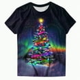 thumbnail image 6 of UngA Womens Christmas T Shirts Merry and Bright Christmas Shirt Xmas Tree Graphic Holiday Tee Tops Christmas Shirt for Women Green,XL, 6 of 6