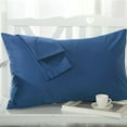 thumbnail image 3 of Bangcool Set of 2 Soft Cotton Solid Color Pillowcases Pillow Cover for Home Bedroom Hotel Travel, Standard Size, 3 of 3