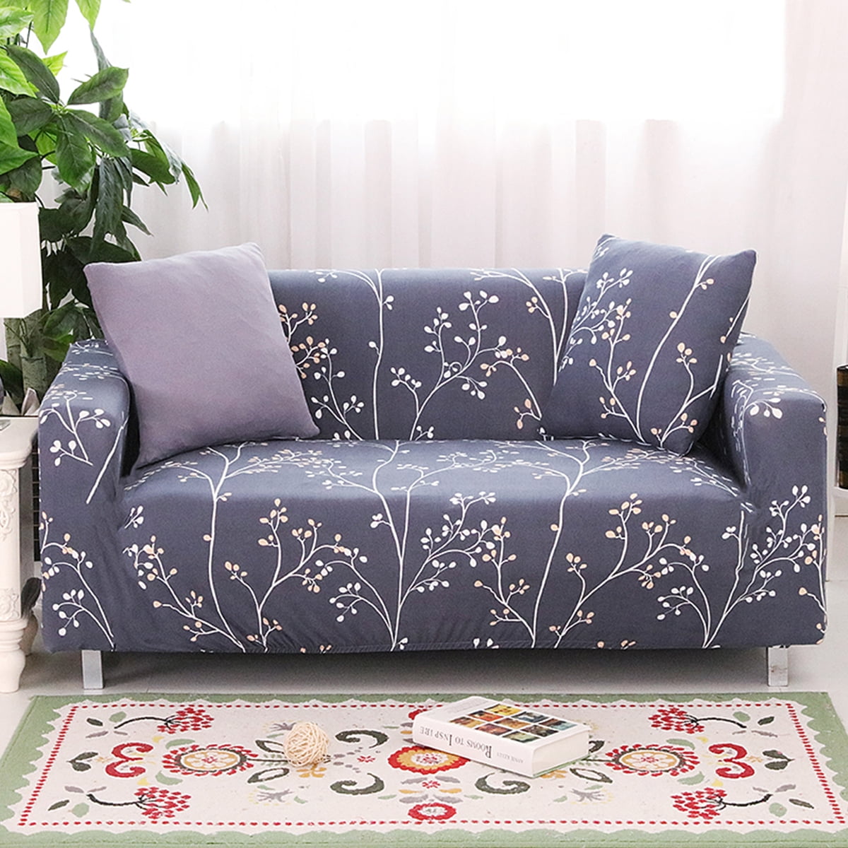 Details about   1-4 Seater Printed Slipcover Sofa Covers Spandex Stretch  Protect Living Room 
