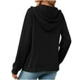 thumbnail image 6 of Usmixi Sweatshirt Coats for Women Sweater Coats for Women Long Sleeve Winter Lightweight Comfy Knitted Hooded Coats Casual Solid Open Front Zipper Pocket Girls Jackets, 6 of 6