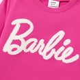 thumbnail image 5 of Barbie Girls Sweatshirts Letter Embroidered Long Sleeves Roseo Cotton Pullover Top Sizes 3-10, 5 of 8