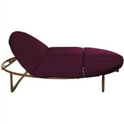 Orbit Double Lounger Cushion Set, Solid Burgundy