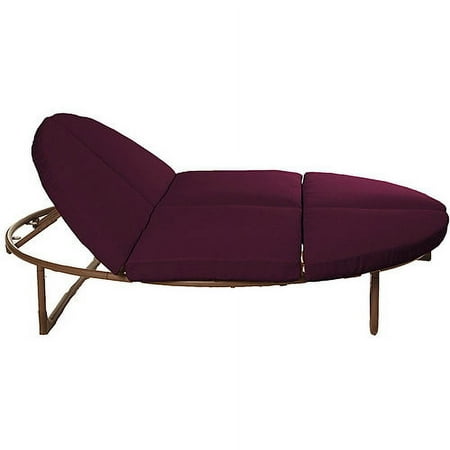Orbit Double Lounger Cushion Set, Solid Burgundy