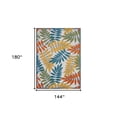thumbnail image 3 of 12' X 15' Ivory Floral Non Skid Indoor Outdoor Area Rug, 3 of 6