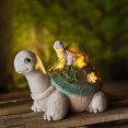 thumbnail image 2 of Solar Garden Outdoor Statues Turtle with Succulent and 7 LED Lights, Cute Outdoor Turtle Decor for Patio, Balcony, Yard Ornament, Funny Tortoise Figurine Lights Lawn Art, Present for Grandma, Mum, 2 of 9