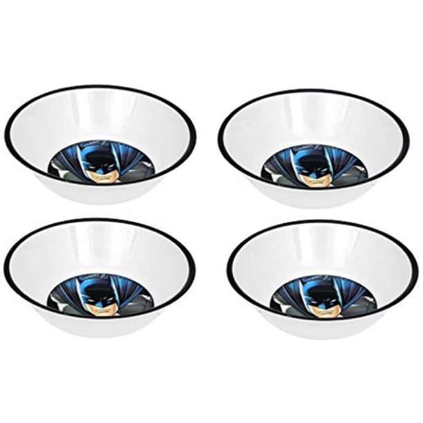 SUPERHERO Snack Size Melamine Plates and Bowls Sets DC BATMAN, SUPERMAN