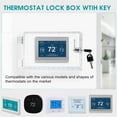 thumbnail image 3 of Thermostat Lock Box, Screw or Tape Installation Thermostat Protective Cover with 2 Keys for Home Office School, 3 of 7