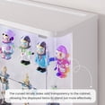 thumbnail image 5 of VKCC Display Cabinet with Glass Door and RGB, Lockable Curio Cabinet with Tempered Glass & Curved Acrylic Side, Bookshelf for Living Room, White, 5 of 8