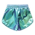 thumbnail image 3 of SILVERCELL Girls Metallic Dance Shorts for Athletic Sparkly Hot Pants for Girls 4-12 Years, 3 of 8