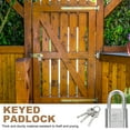 thumbnail image 4 of Uxcell Keyed Padlock Wide Body Steel Pin Tumbler Marine Padlocks Keyed Different for Outdoor Use 2.4" (109mm), 4 of 7