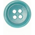 thumbnail image 2 of Mibo 12pcs Round Melamine Buttons with Rim - 24L(15mm) - 4 Hole - Turquoise, 2 of 2