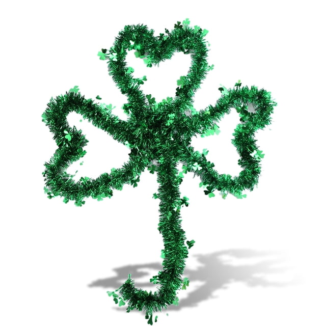 Wosthever Guirnalda de oropel de 8 Uds., de trébol, decoraciones de lámina metálica, colgante de techo para Navidad, bodas, en exteriores e Kits de decoración para fiestas Verde 2m Wosthever HA012699-01