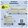 thumbnail image 2 of Serta Palisades 78" Track Arm Sofa, Easy Care Polyester, Loveseat or Couch for Small Spaces, Pebble Gray, 2 of 17