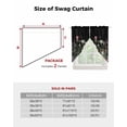 thumbnail image 5 of Spring Floral Swag Valances for Windows, Black Farmhouse Botanical Watercolor Rod Pocket Sheer Valances for Large Windows, Swag Toppers Light Filtering for Kitchen Living Room 2 Panels 36''x45'', 5 of 5