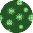 thumbnail image 1 of Ahgly Company Machine Washable Indoor Round Transitional Deep Emerald Green Area Rugs, 5' Round, 1 of 7