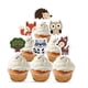 thumbnail image 1 of Suministros para fiesta de baby shower con temática de bosque, adornos para tartas y cupcakes, tema de bienvenida al bebé, zorro, ciervo, criaturas del bosque, cervatillo, suministros para fiestas de, 1 of 1
