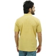 thumbnail image 5 of Atasi Men's Short Sleeve Beige Cotton Mandarin Collar Shirt Ethnic Clothing-X-Large, 5 of 6