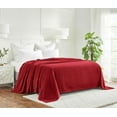 thumbnail image 3 of Superior Dobbyweave Knit Cotton Blanket 66" x 90", All Season Bed Blankets, Twin, Black, 3 of 13