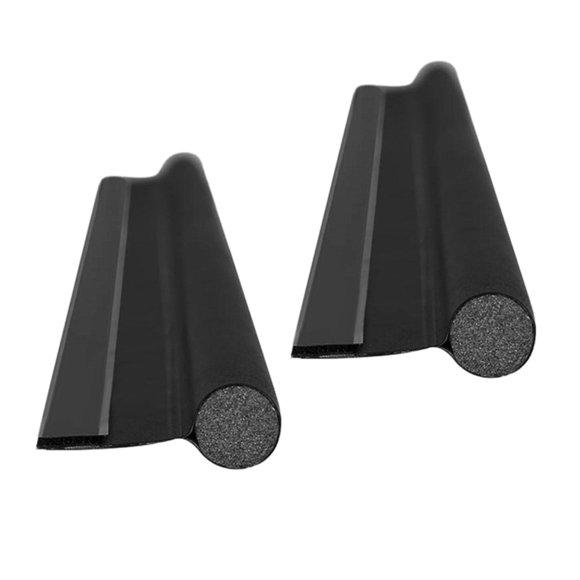 2 uds tapón de tiro de puerta bloqueador de ruido ajustable a prueba de viento insonorizado a prueba de polvo bloqueadores de tiro inferior barrido de Negro Sunnimix Topes de tiro de puerta