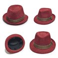 thumbnail image 3 of Shenmeida Unisex Kids Fashion Cool Jazz Pitched Crown Short Brim Hat Cap Fedora Hat Dress-Up Accessories for Pretend Play, 3 of 3