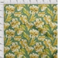 thumbnail image 4 of oneOone Rayon Yellow Fabric Florals Craft Projects Decor Fabric Printed By The Yard 56 Inch Wide, 4 of 4