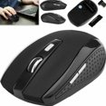 thumbnail image 3 of Inteprter Ratón inalámbrico de 1600DPI para ordenador, receptor USB óptico de 2,4G, ratón programable ergonómico para jugadores de PC y portátiles Juegos de teclado y mouse para computadora rojo, 3 of 6